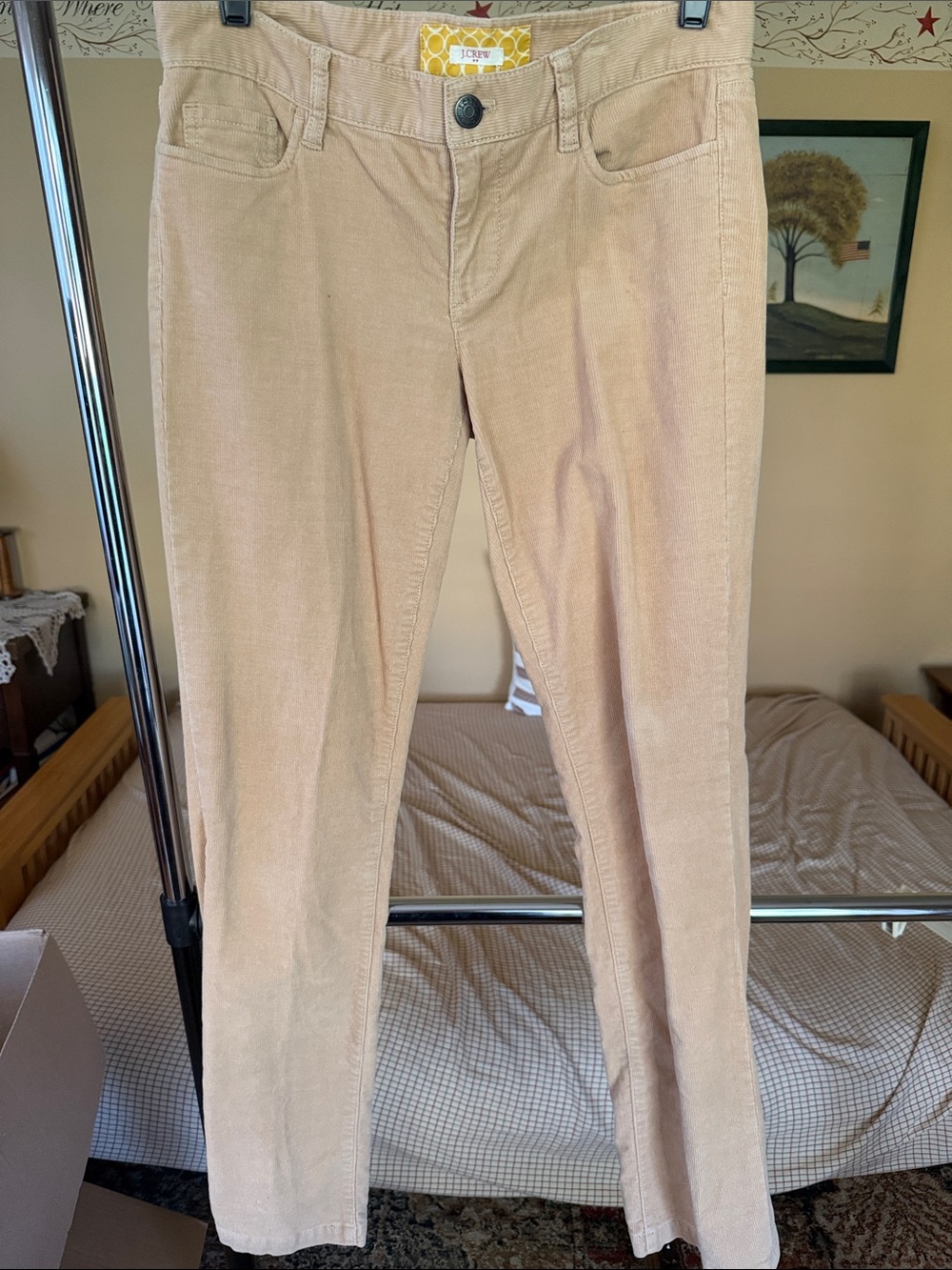 J. Crew Straight-Leg Corduroy Pants in Beige
